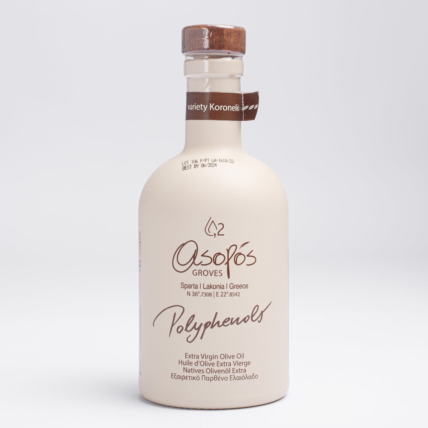 Asopos Groves Polyphenols White Bottle 250ml