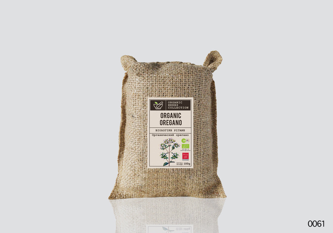 Olea Secret Organic Oregano in hand knitted pouch 100gr