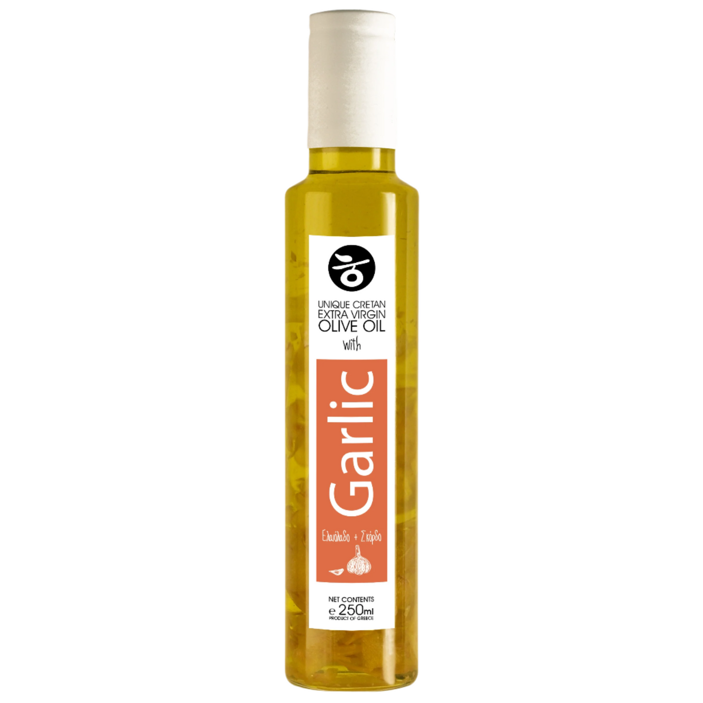 Premium Crete Infused Olive Oil With Garlic 250ml