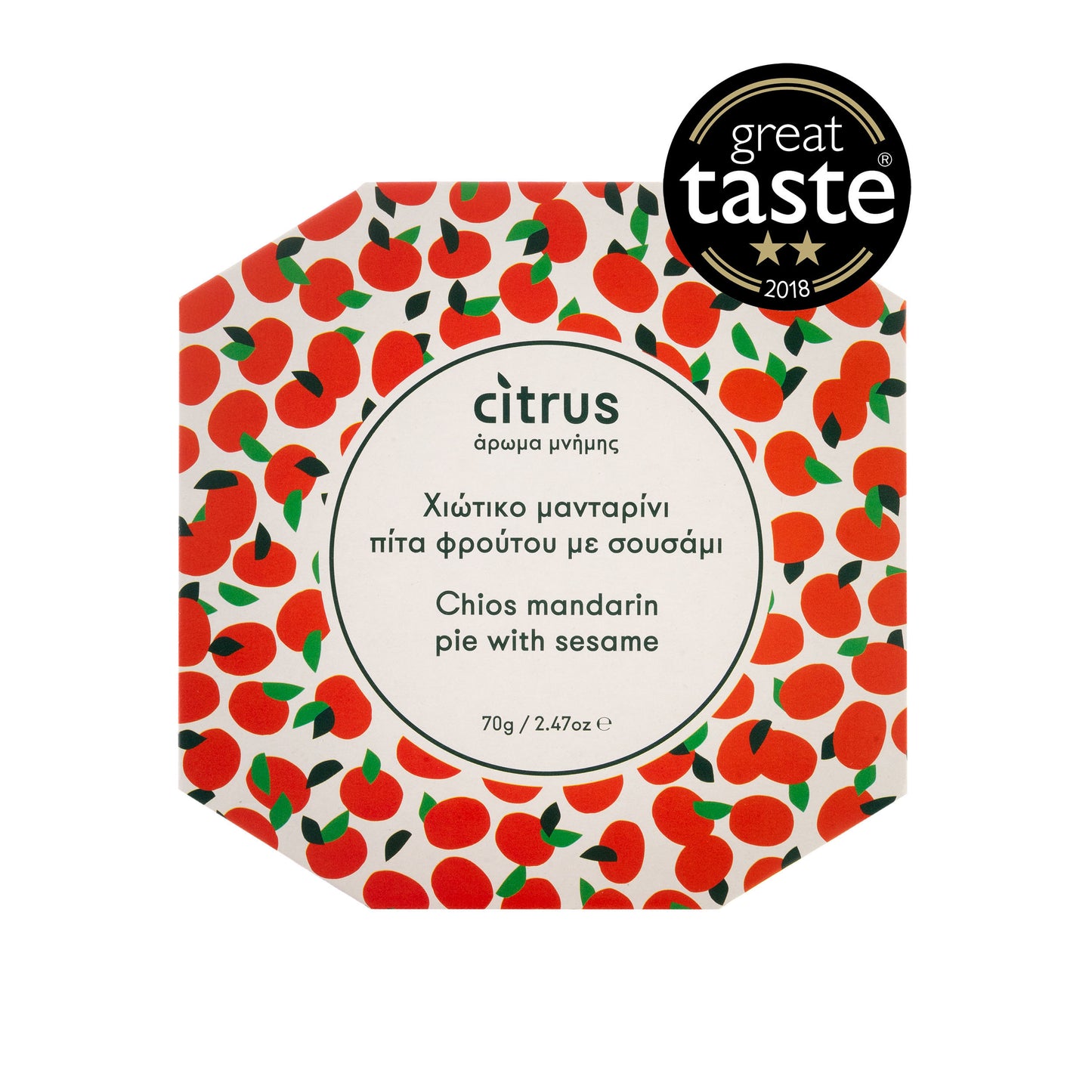 Citrus Chios Mandarin Pie With Sesame 70gr