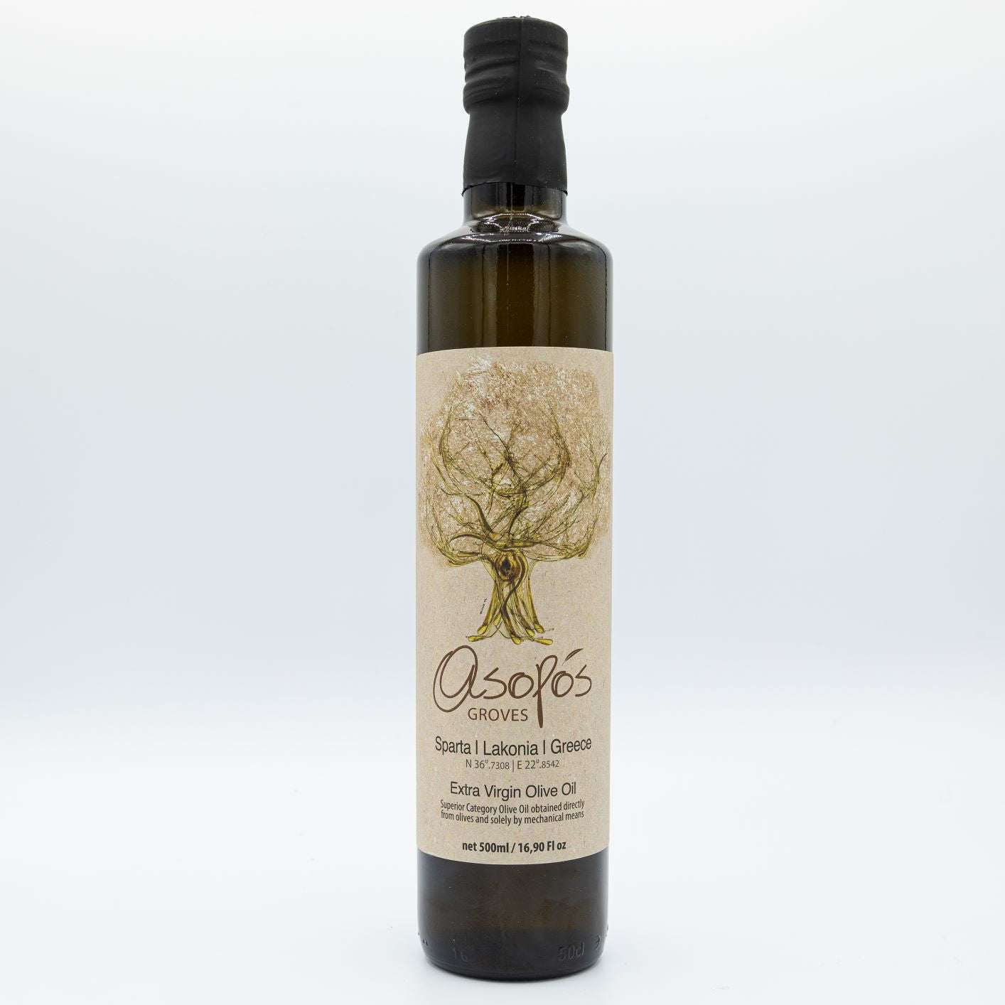 Asopos Groves Extra Virgin Olive Oil bottle