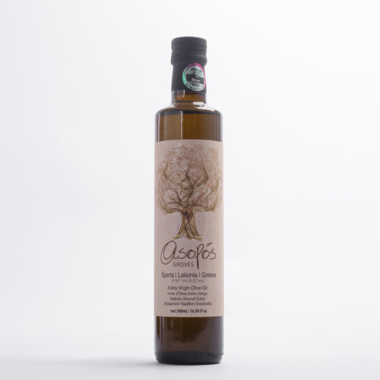 Asopos Groves Extra Virgin Olive Oil bottle 500ml