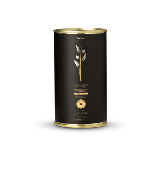 Olive Secret 02 Organic Extra Virgin Olive Oil Early Harvest tin 250ml