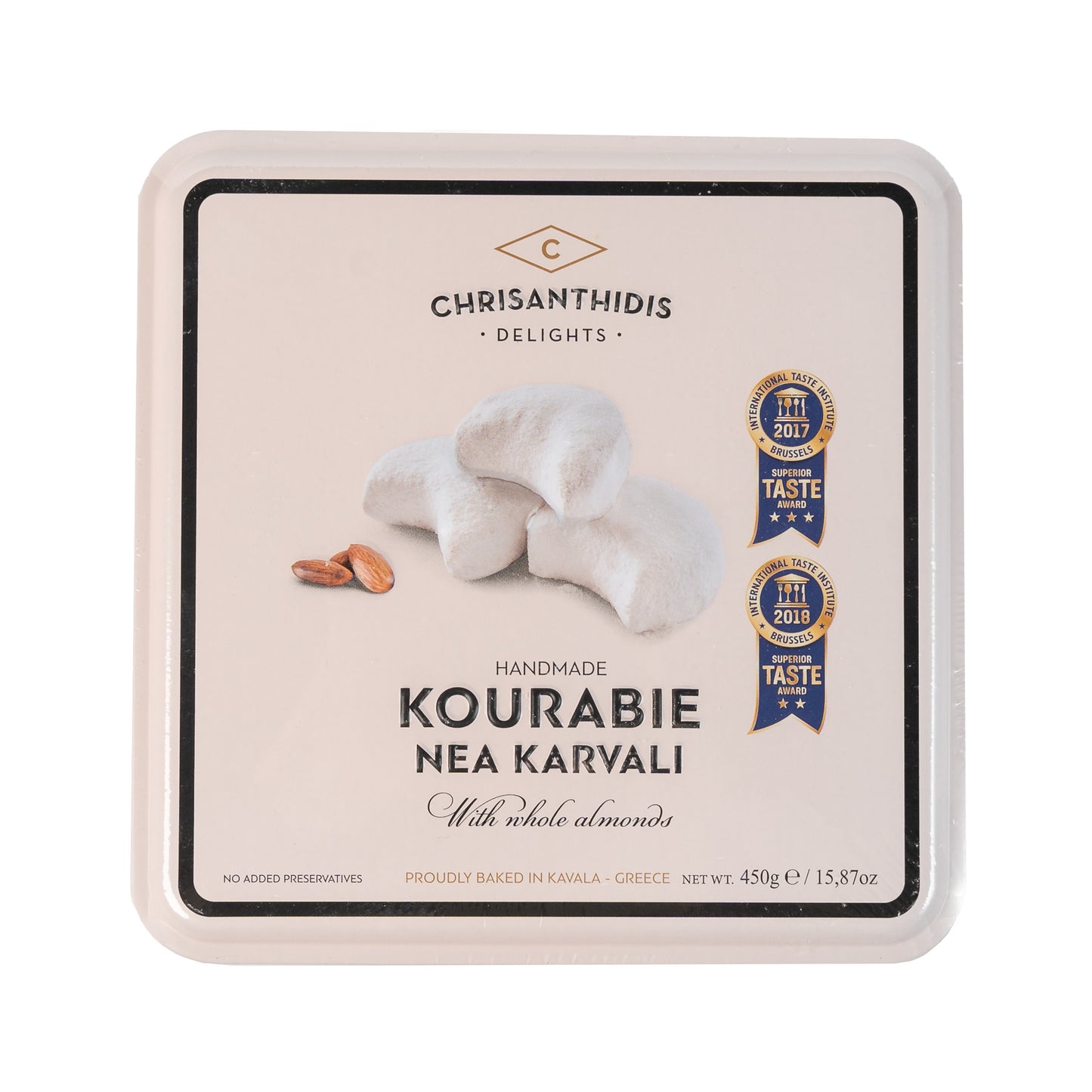 Chrisanthidis Kourabie Nea Karvali With Whole Almonds 450gr