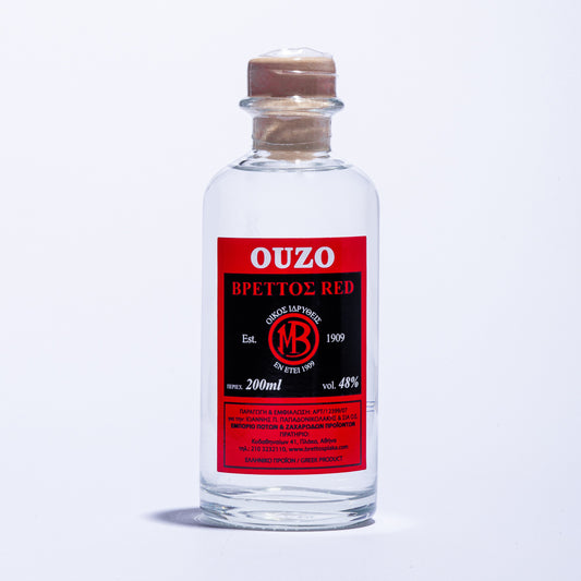 Βρεττός Ούζο Κόκκινο, 200ml-48% Αλκοόλ