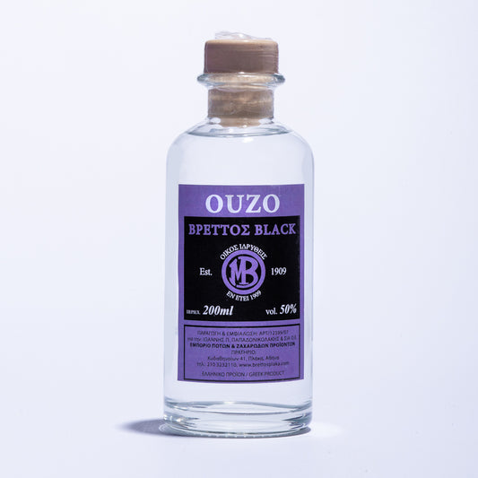 Ouzo Brettos Black Label, 200ml-50% alcohol