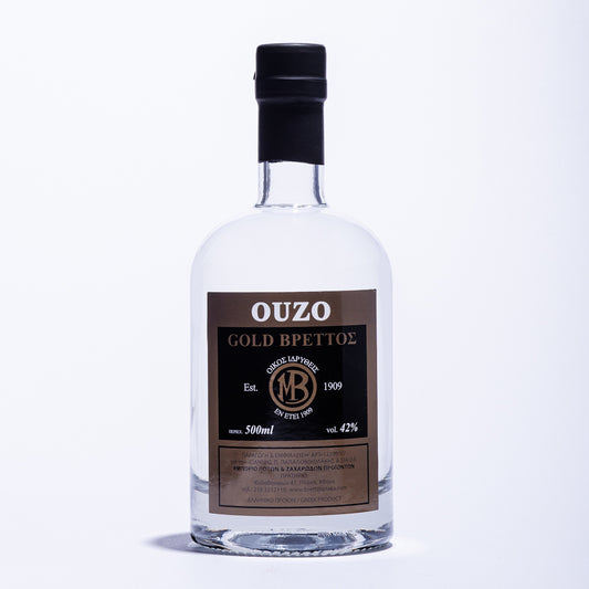 Ouzo Brettos Gold Label, 500ml-42% alcohol