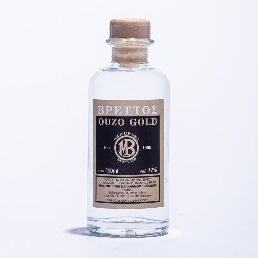 Ouzo Brettos Gold Label, 200ml-42% alcohol