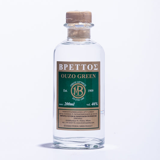 Ouzo Brettos Green Label, 200ml-46% alcohol