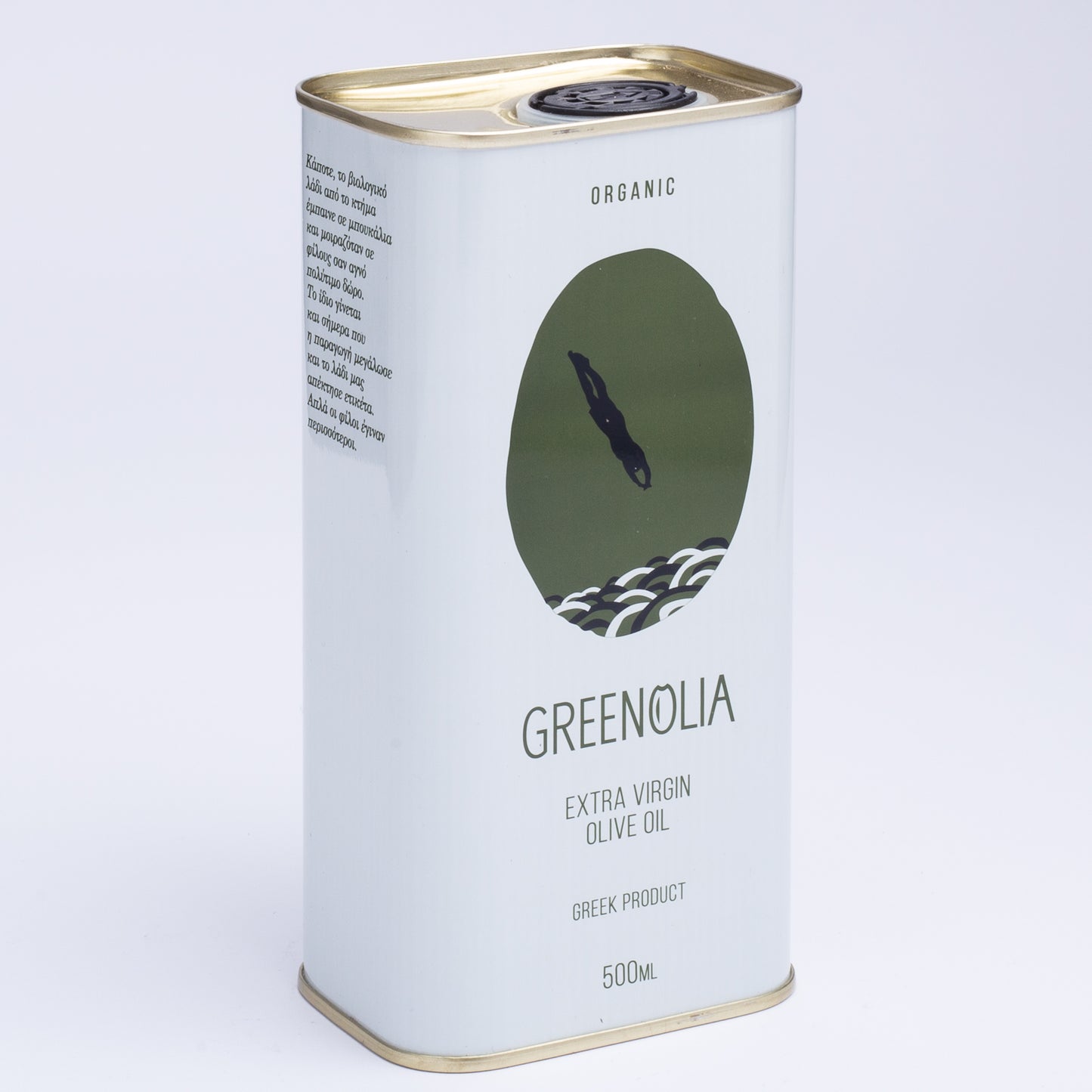 Greenolia Organic Extra Virgin Olive Oil Tin 500ml